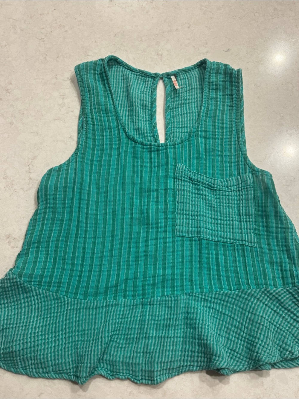 Free People Annabelle Green Sleeveless Tank